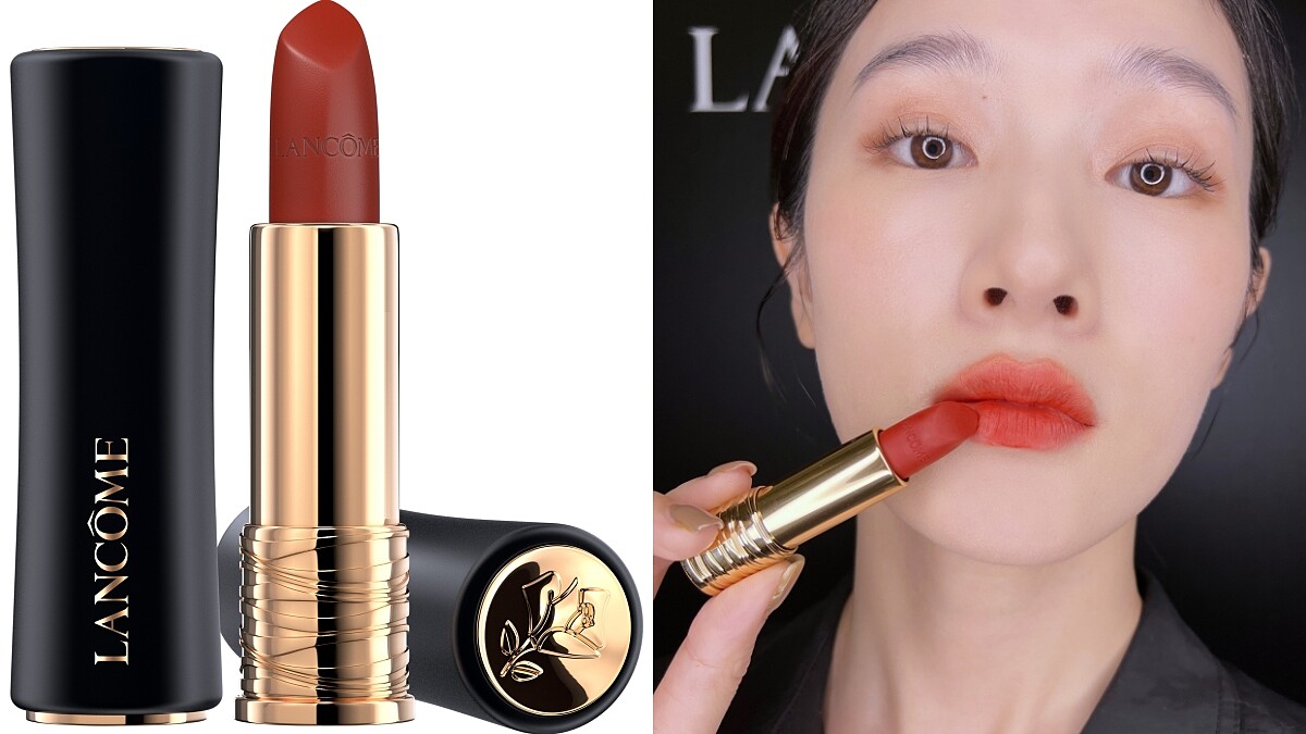 LANCOME蘭蔻絕對完美唇膏(絲絨霧感#196落日暖橙)，NT1,250