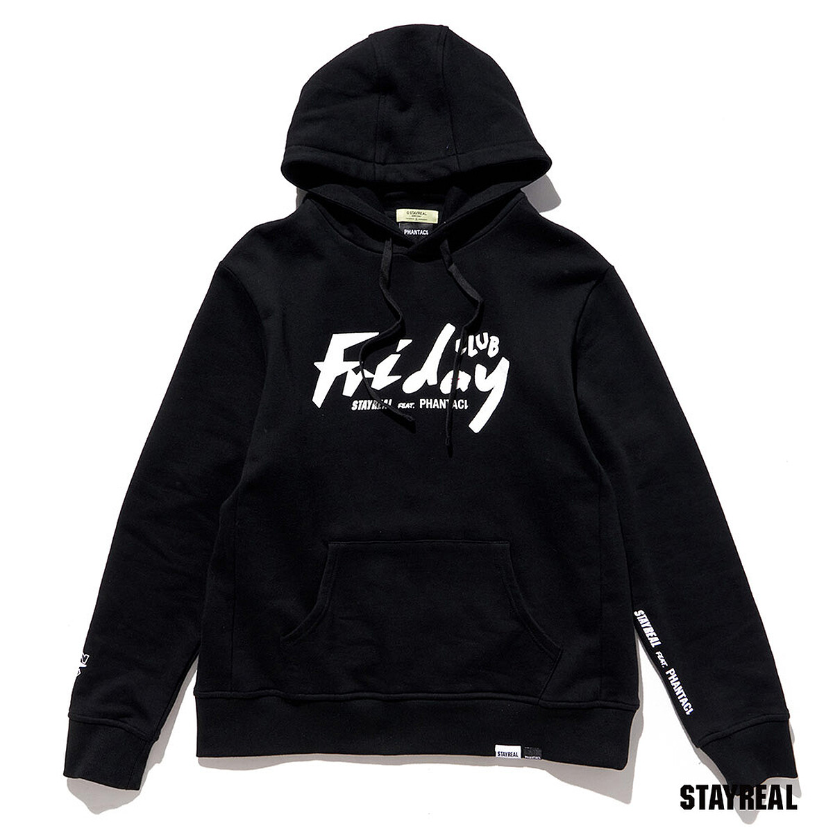 Stay Real X PHANTACi周五俱樂部聯名帽T(黑)，NT2,600
