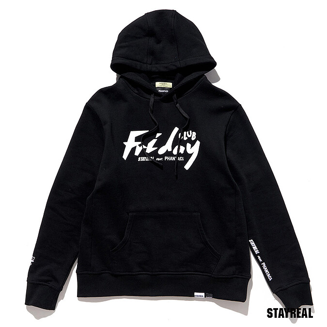Stay Real X PHANTACi周五俱樂部聯名帽T(黑)，NT2,600