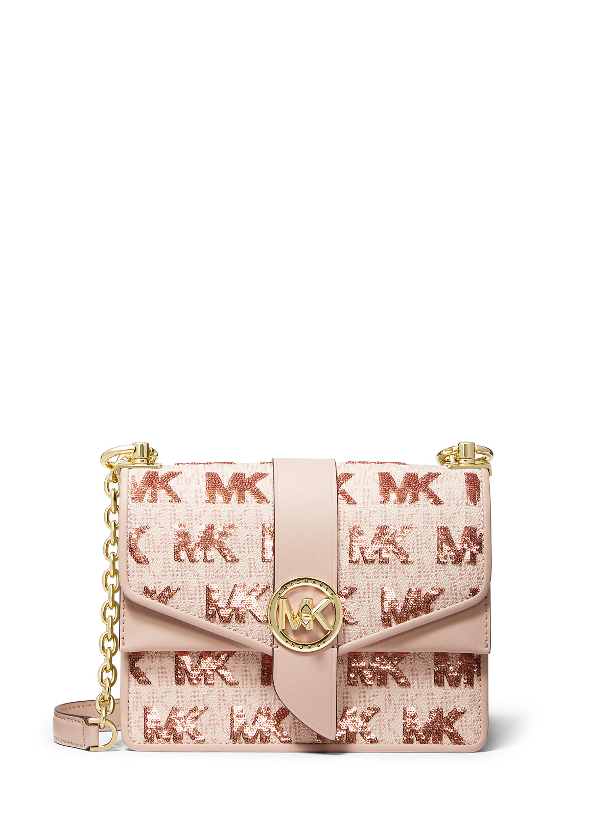 Michael Kors Greenwich印花鏈帶包，售價NT$18,700