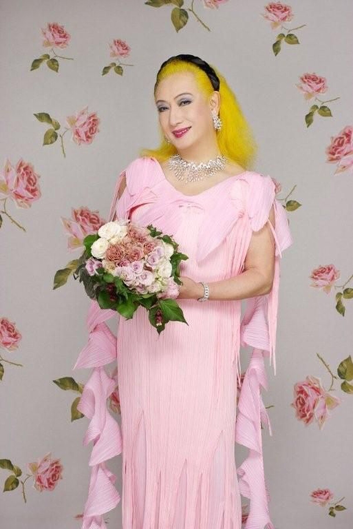 美輪明宏手機桌布-招桃花(粉色)