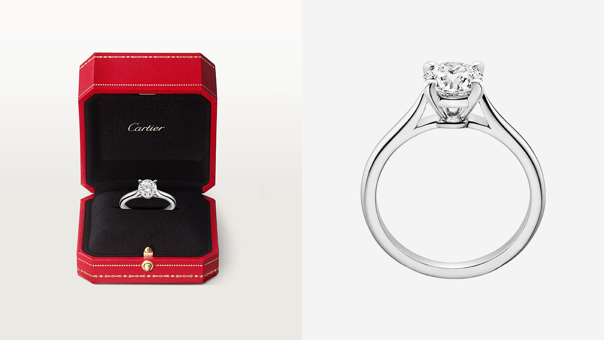 Solitaire 單鑽戒指。 