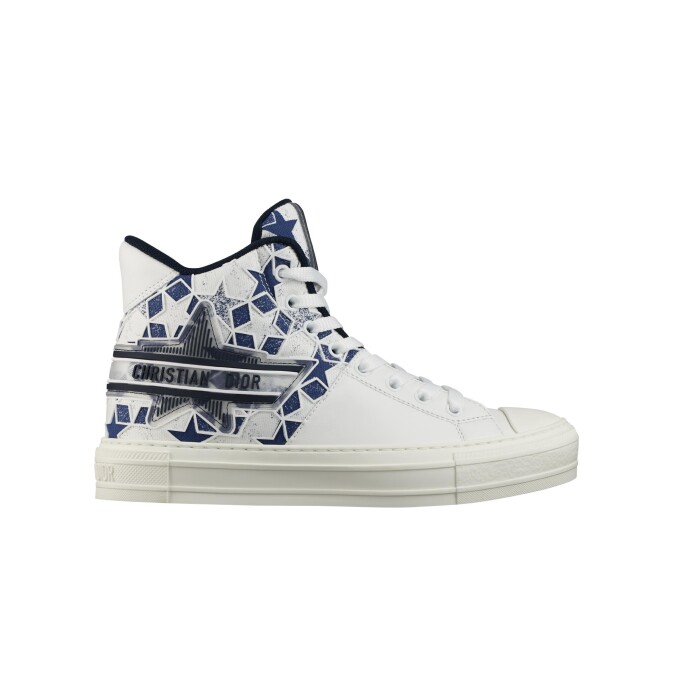 Walk&rsquo;n&rsquo;Dior 藍色幸運星小牛皮拼接科技面料高筒休閒鞋，NT$35,000