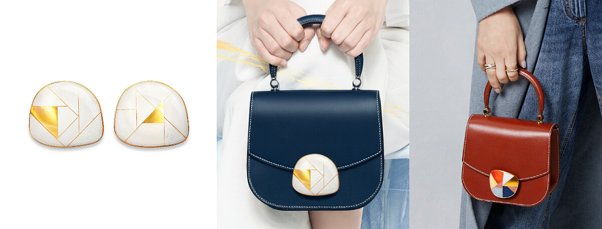 SAUVEREIGN Cubik系列傳世金箔扣搭配Aphrodite系列包款。