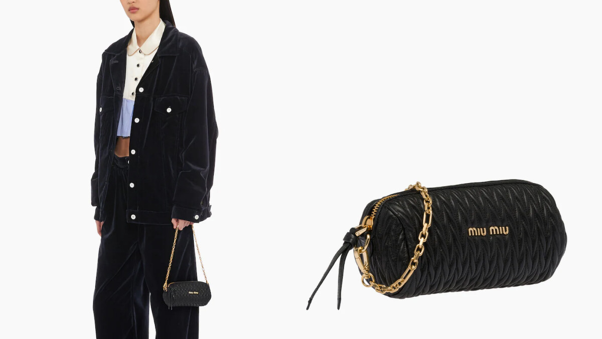 Miu Miu Matelass&eacute;納帕軟皮掛肩袋，售價NT$28,000