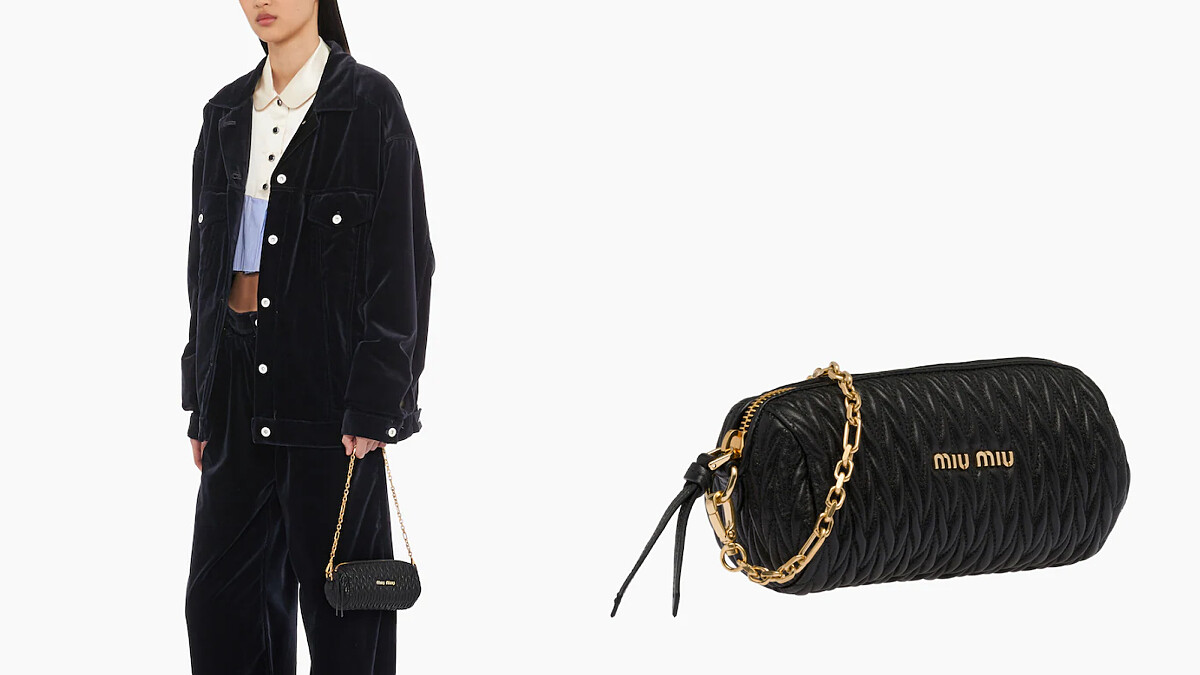 Miu Miu Matelass&eacute;納帕軟皮掛肩袋，售價NT$28,000