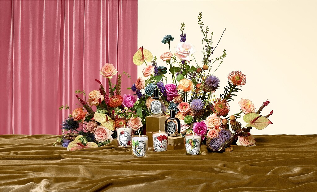 diptyque 2022情人節限量系列情境圖。