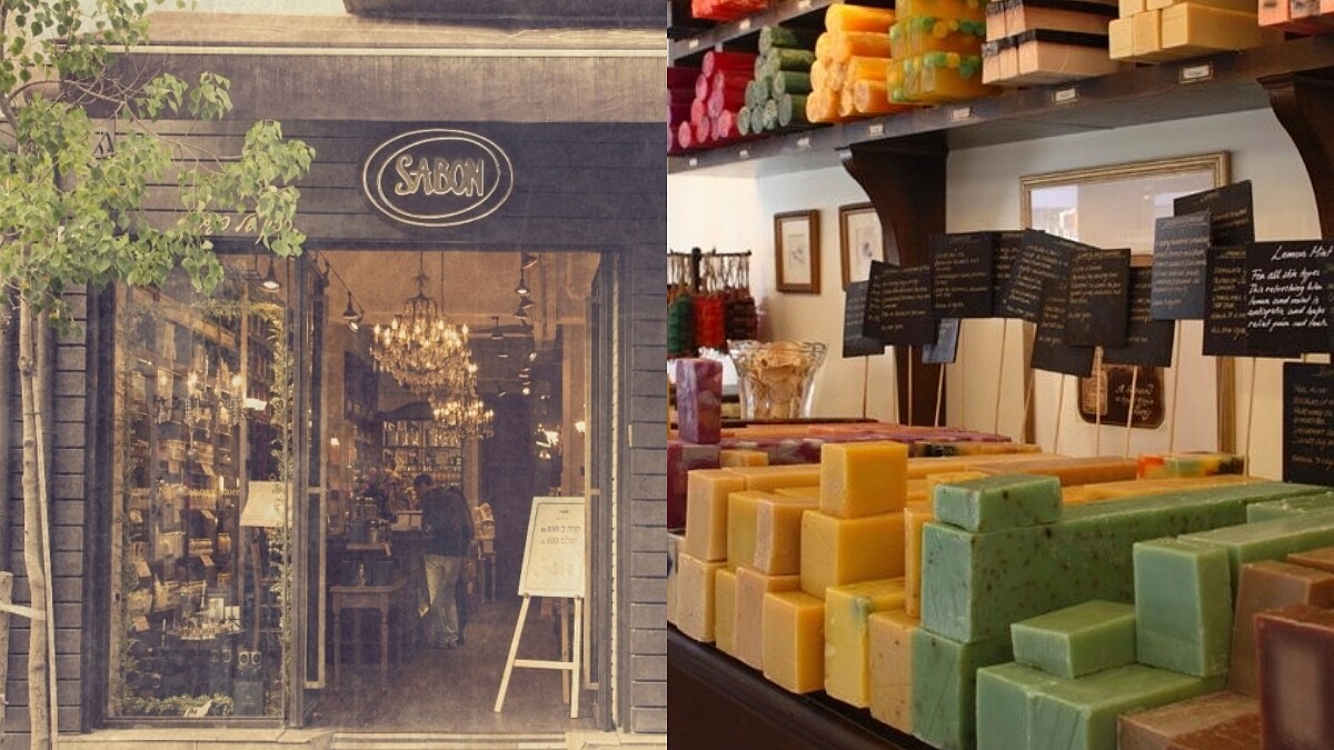 第一家SABON店景與手工皂磚。