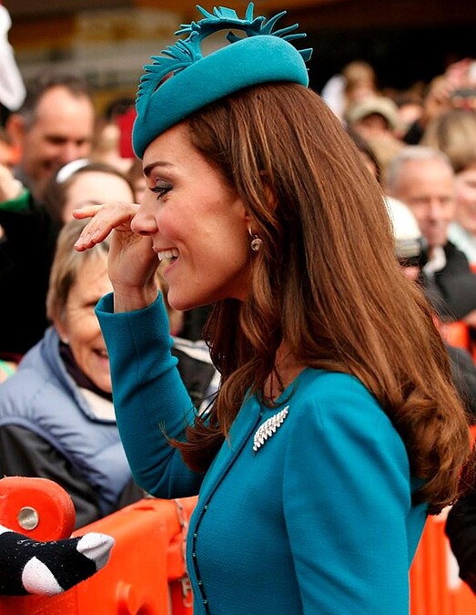 凱特王妃珠寶造型盤點_紐西蘭蕨類胸針