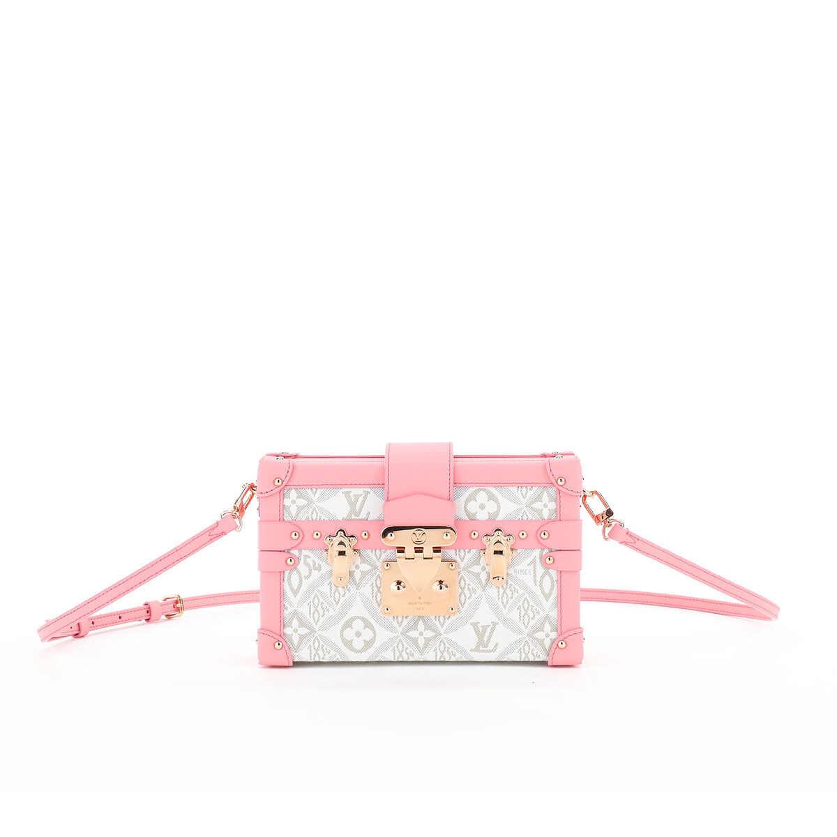 Louis Vuitton 粉色側背包，價格店洽。
