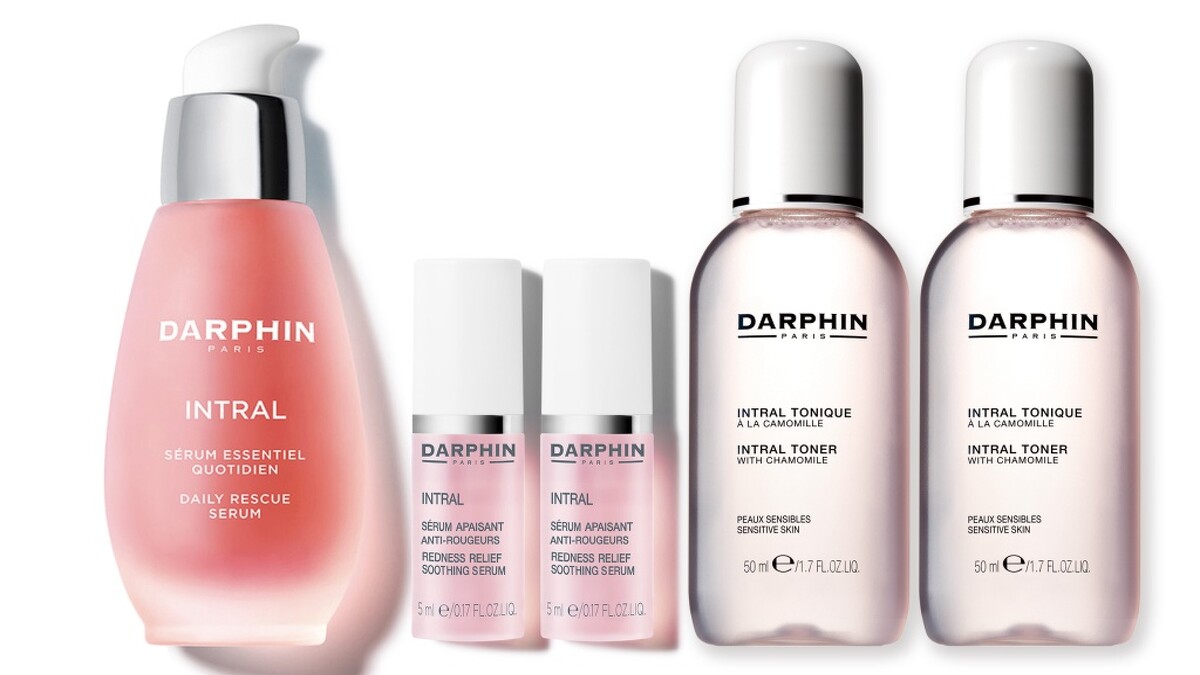 粉紅好事成雙福袋(買全效舒緩精華液50ml，贈全效舒緩精華液5ml*2、全效舒緩化妝水50ml*2)價值NT5,008、推薦價NT3,500 