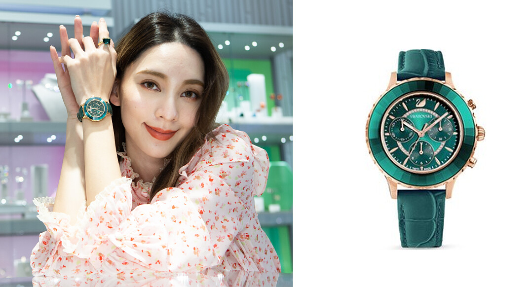 SWAROVSKI OCTEA LUX CHRONO手錶，推薦價NT15,900、Lucent個性戒指 推薦價7450元
