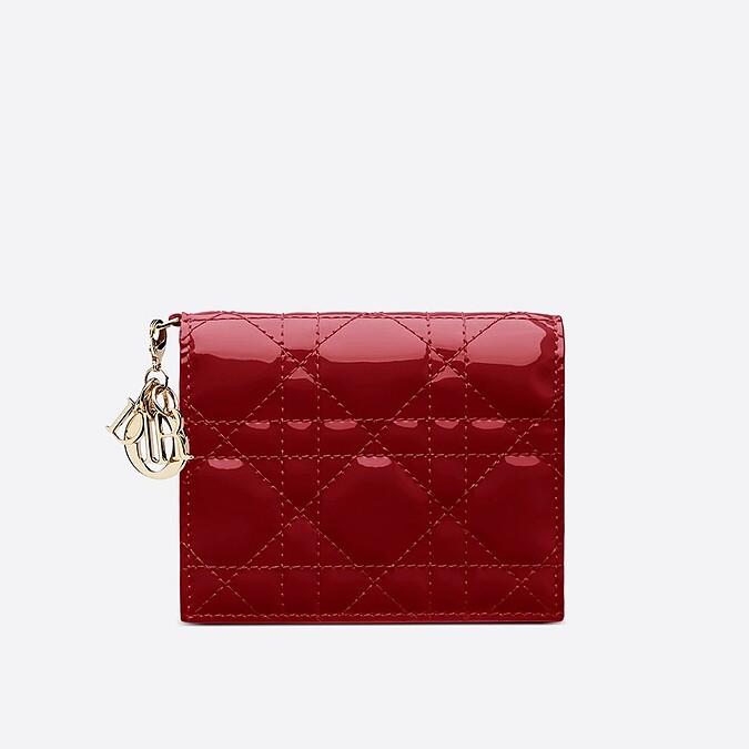 Lady Dior櫻桃紅錢包，NT19,500