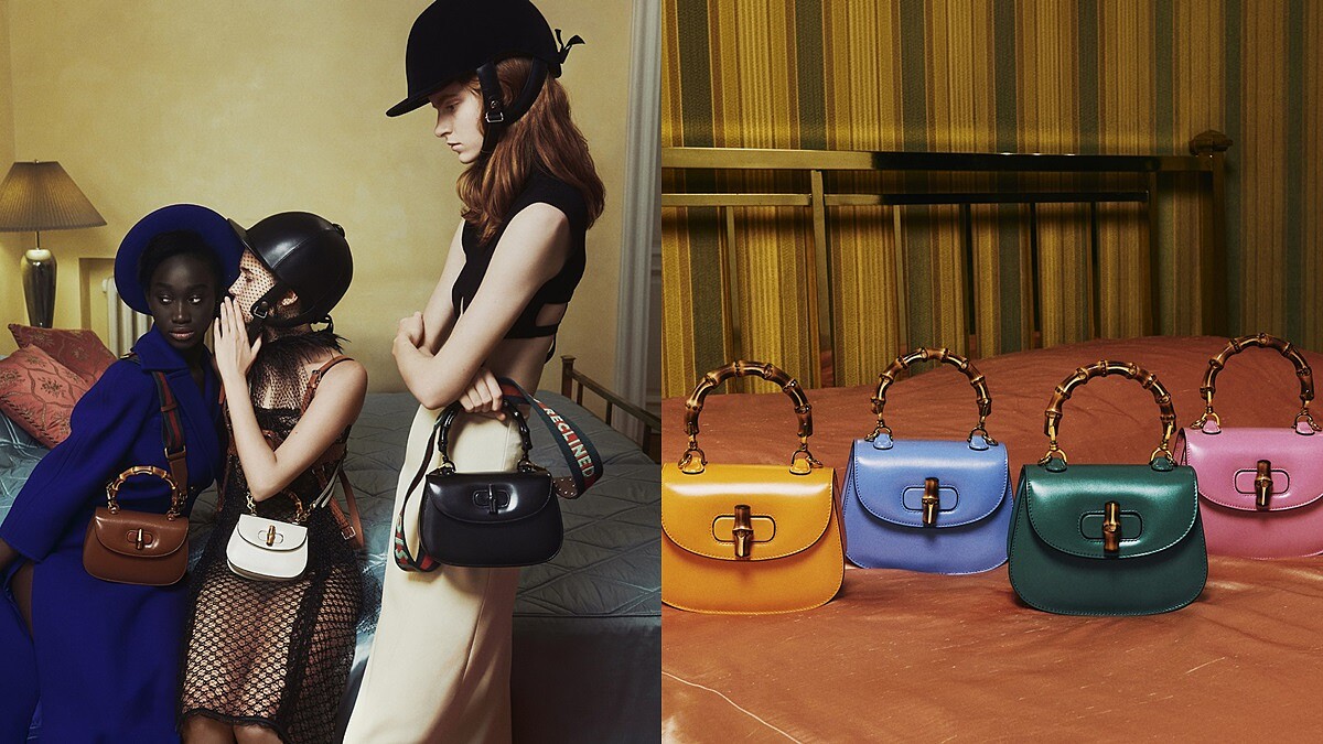 Gucci Bamboo 1947系列新問世!竹節包換上繽紛色彩,體積變迷你更加可愛