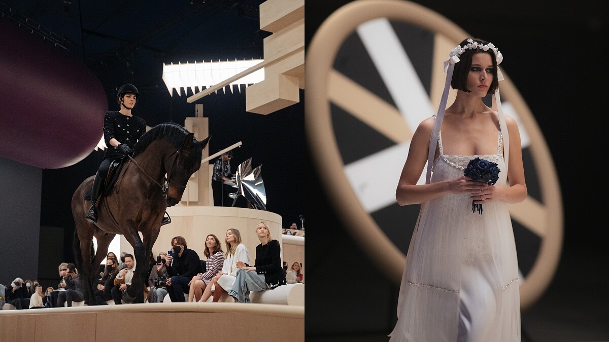 香奈兒22春夏高訂大秀5大看點整理！由摩納哥公主騎馬開場、壓軸新娘頭戴山茶花髮飾…