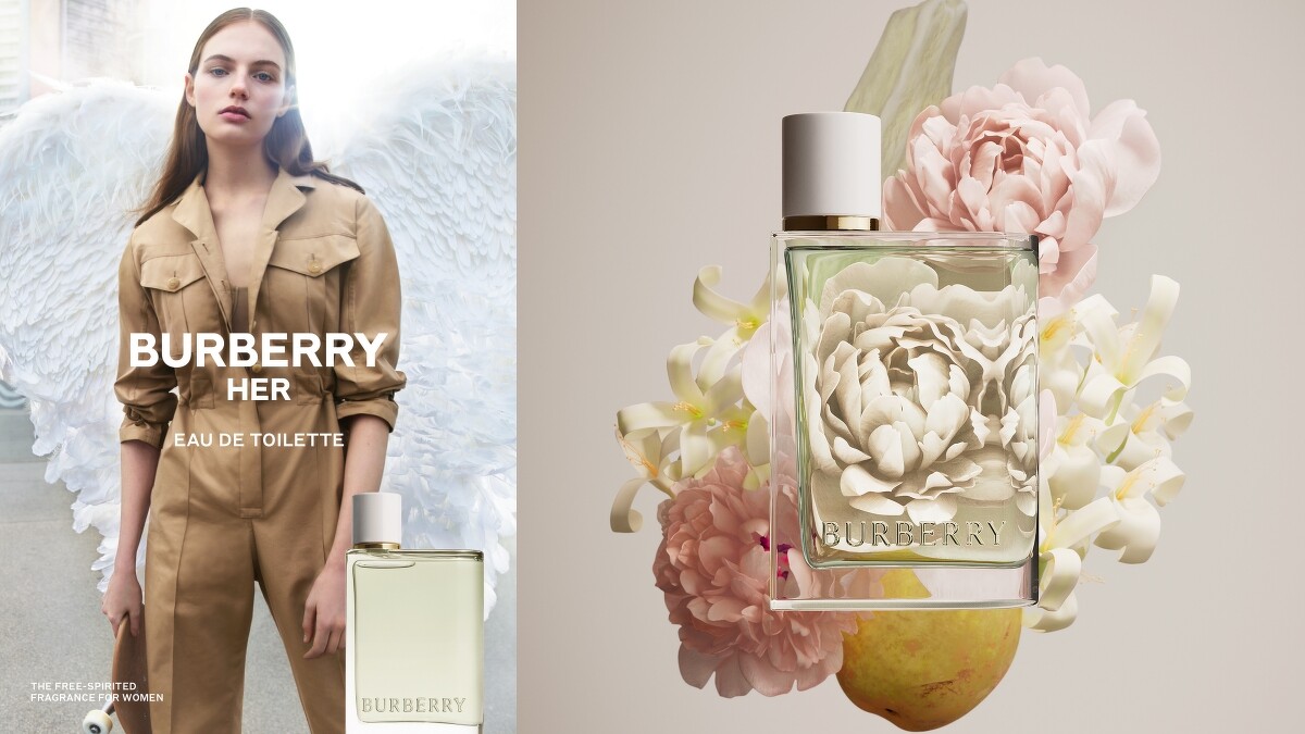 Burberry Her晨曦之翼女性淡香水形象圖。