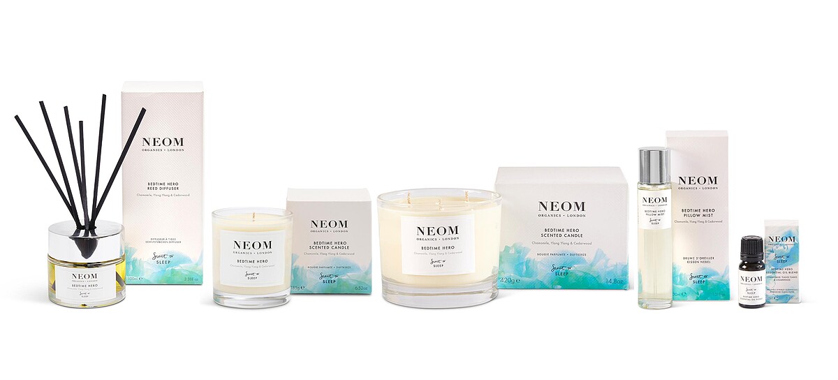 NEOM靜心舒眠系列以新鮮果香氣息讓睡眠更深更香甜(圖片/10/10 HOPE提供)。