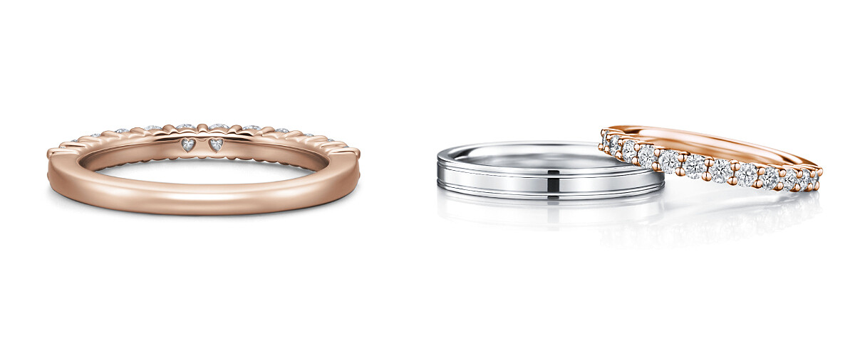 MANI HALF永恆戒(內圈愛心符號)、Mani Half X Phaenna婚戒