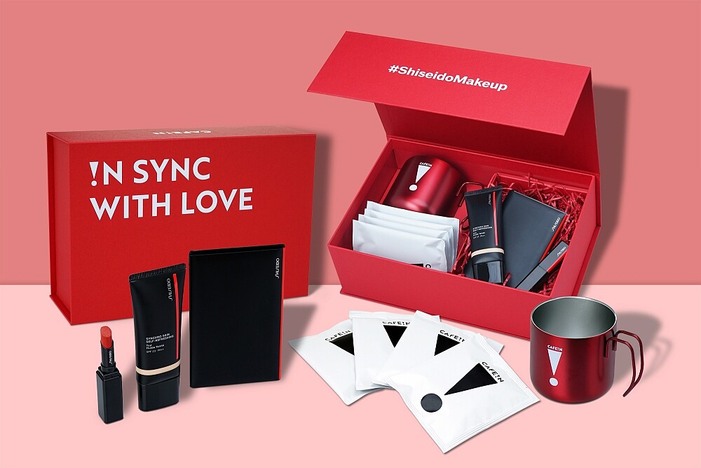 SHISEIDO資生堂國際櫃超進化底妝 X 質感咖啡店CAFEIN 2022情人節推出超濃情聯名禮盒。