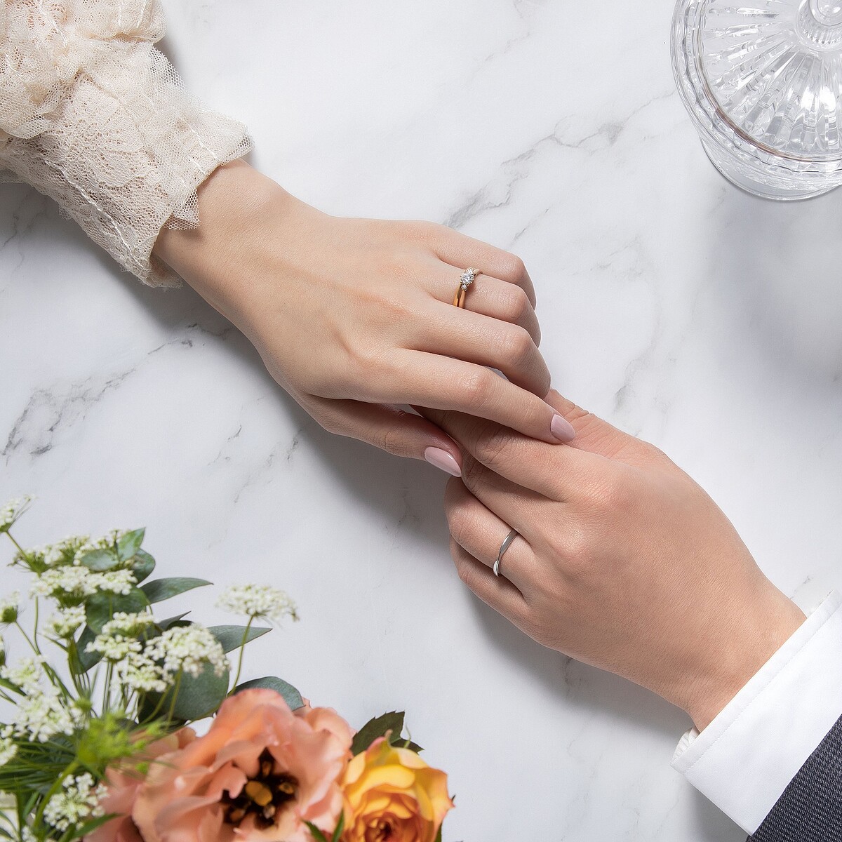 K.UNO Ribbon系列訂婚鑽戒&結婚對戒