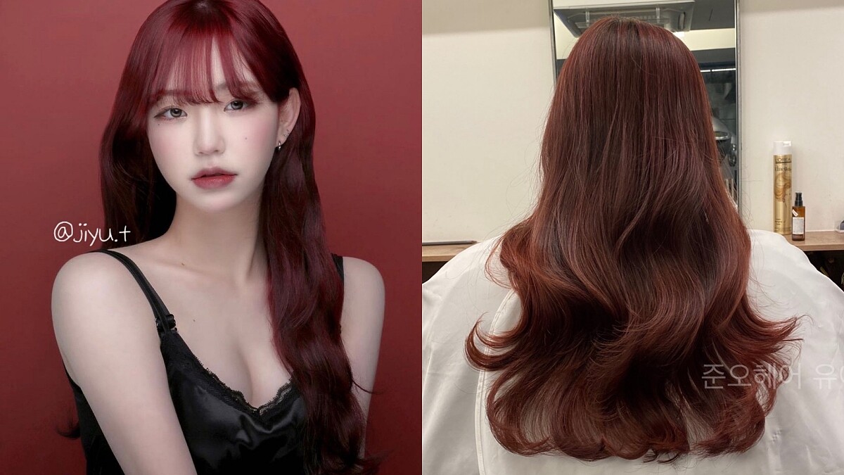 2022染髮推薦：溫暖質感的櫻桃紅棕色，氣勢亮眼又襯出好氣色！