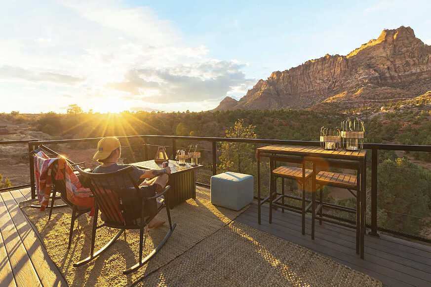 有著絕佳景色的生態小屋。