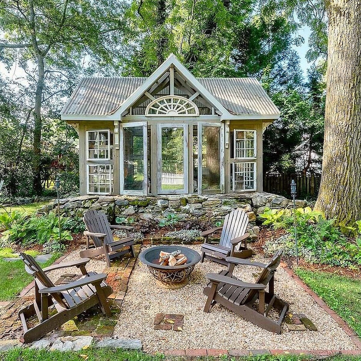 位於中庭的溫室空間。