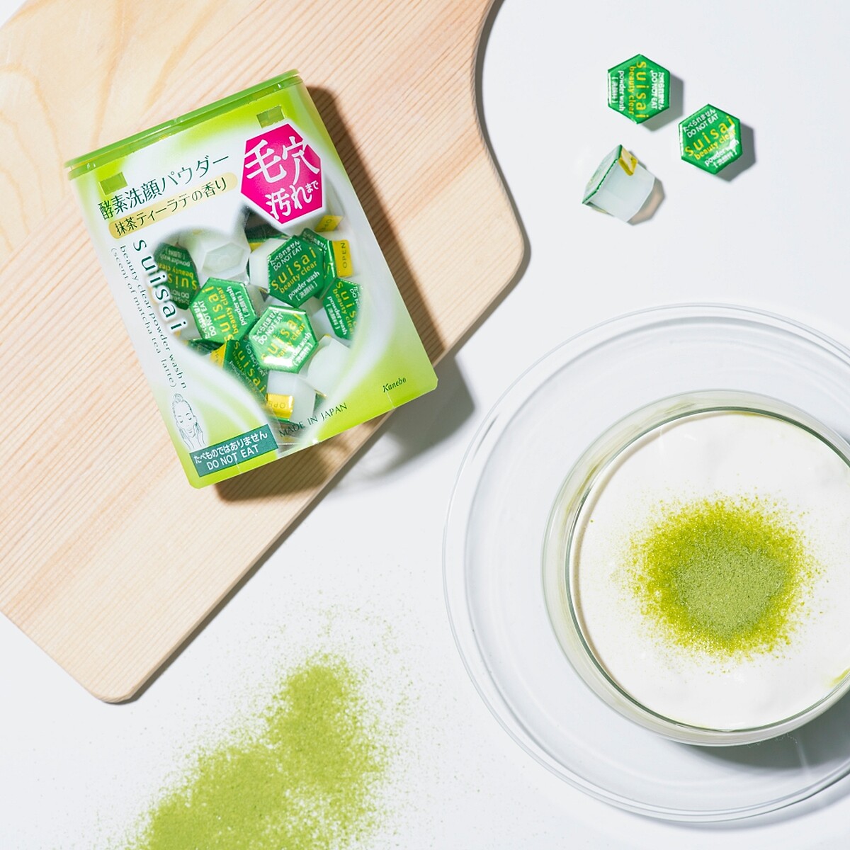 suisai淨透酵素粉N(抹茶那提香)2022年初推出限定新香氛-抹茶那提香，洗出高標準。