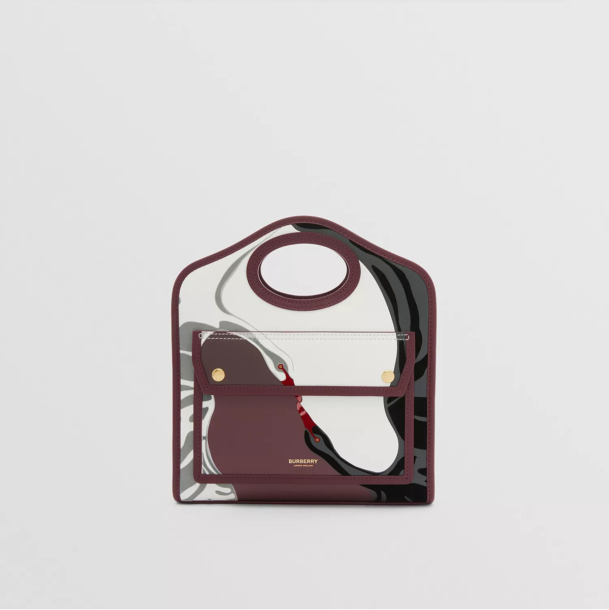 迷你天鵝圖案皮革 Pocket 包，NT$75,000