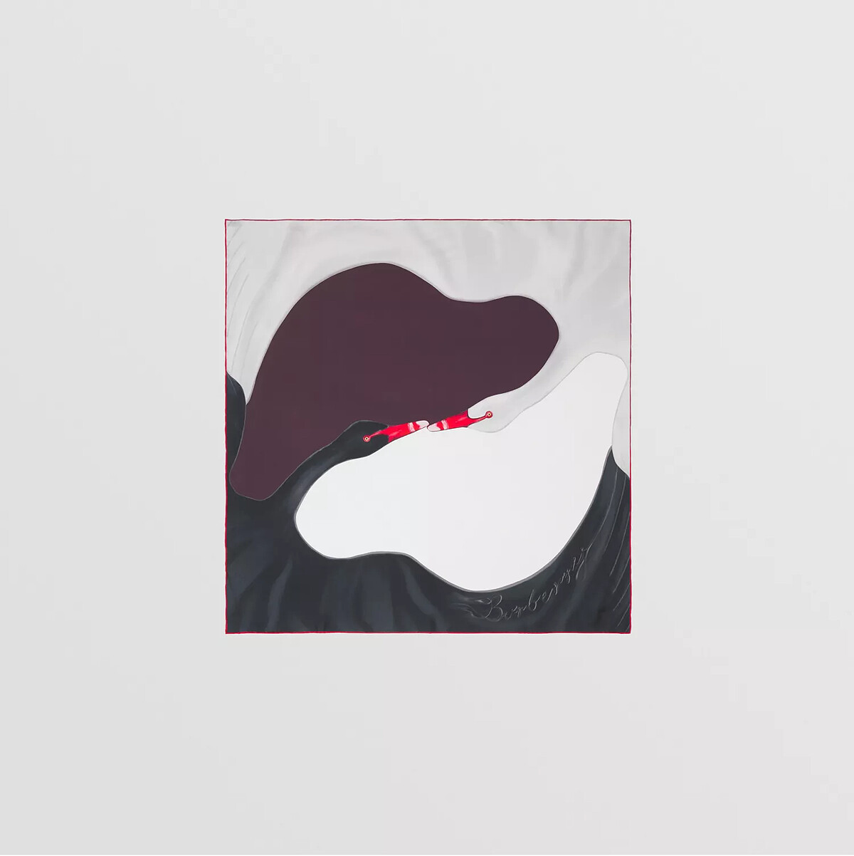 天鵝圖案絲質方巾，NT$15,500