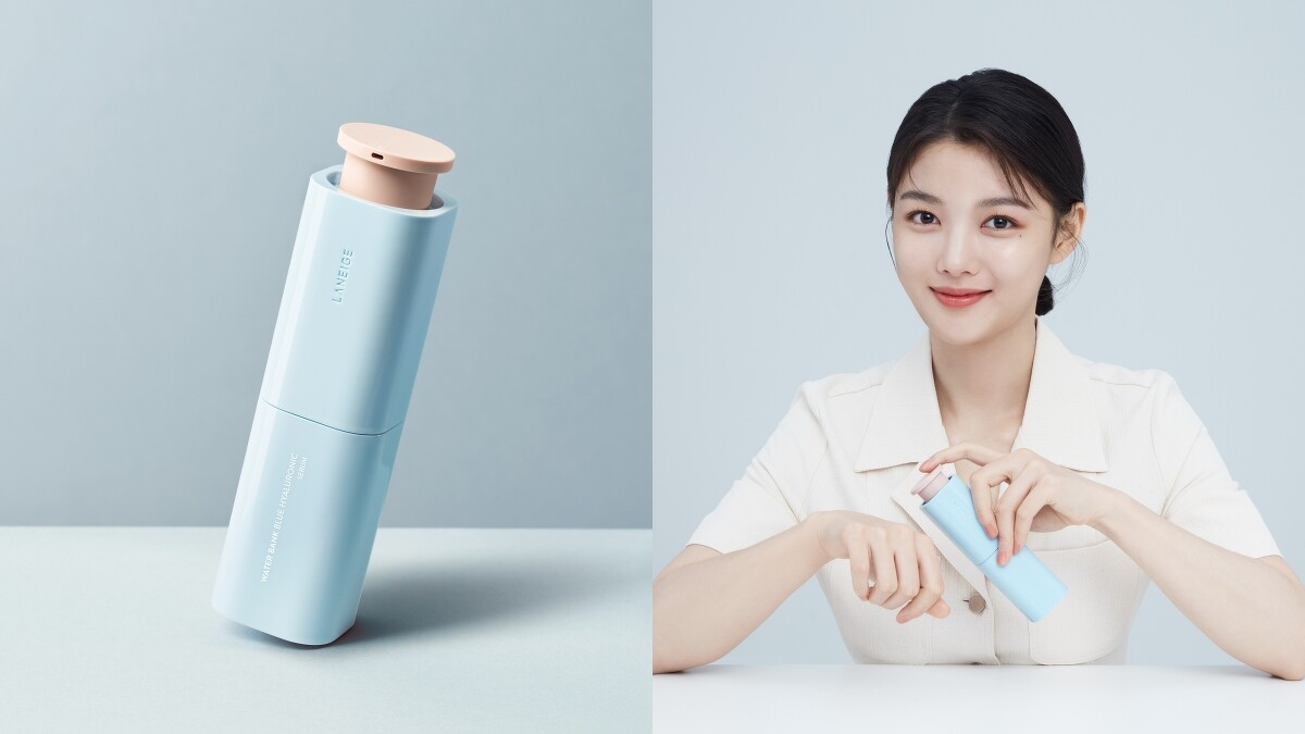 LANEIGE蘭芝水酷修護保濕精華與金裕貞。