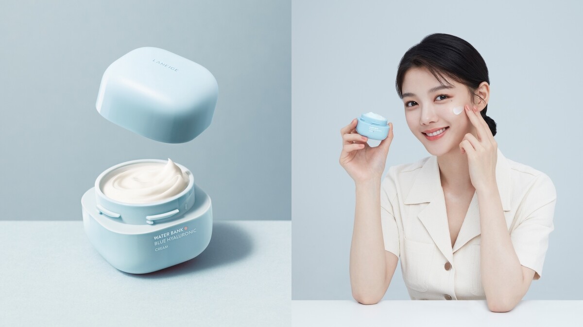 LANEIGE蘭芝水酷修護保濕霜與金裕貞。