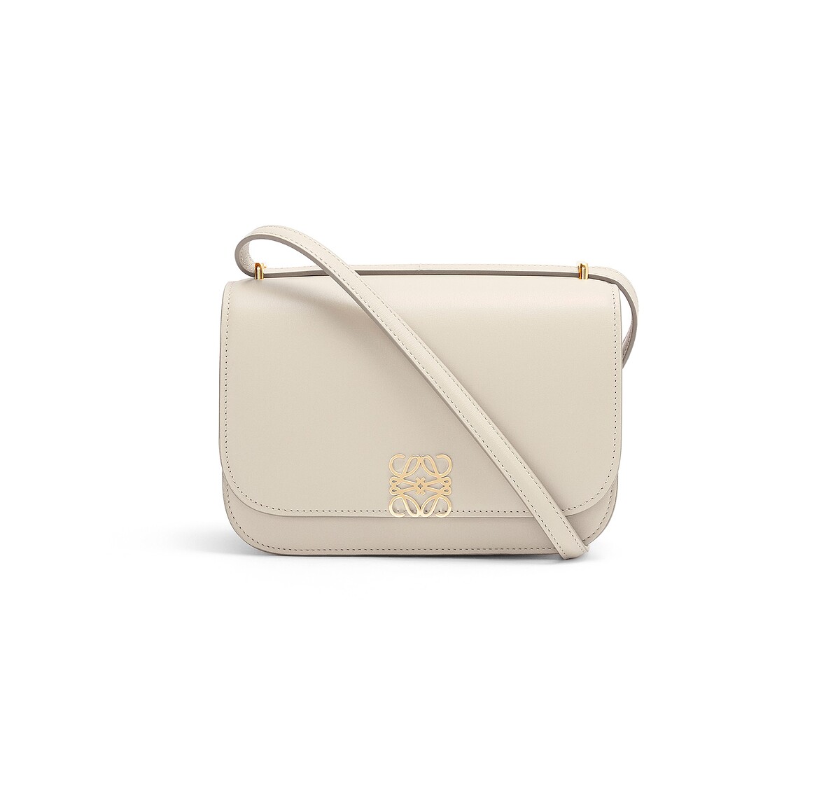 Goya白色絲滑小牛皮肩背包，NT 113,000