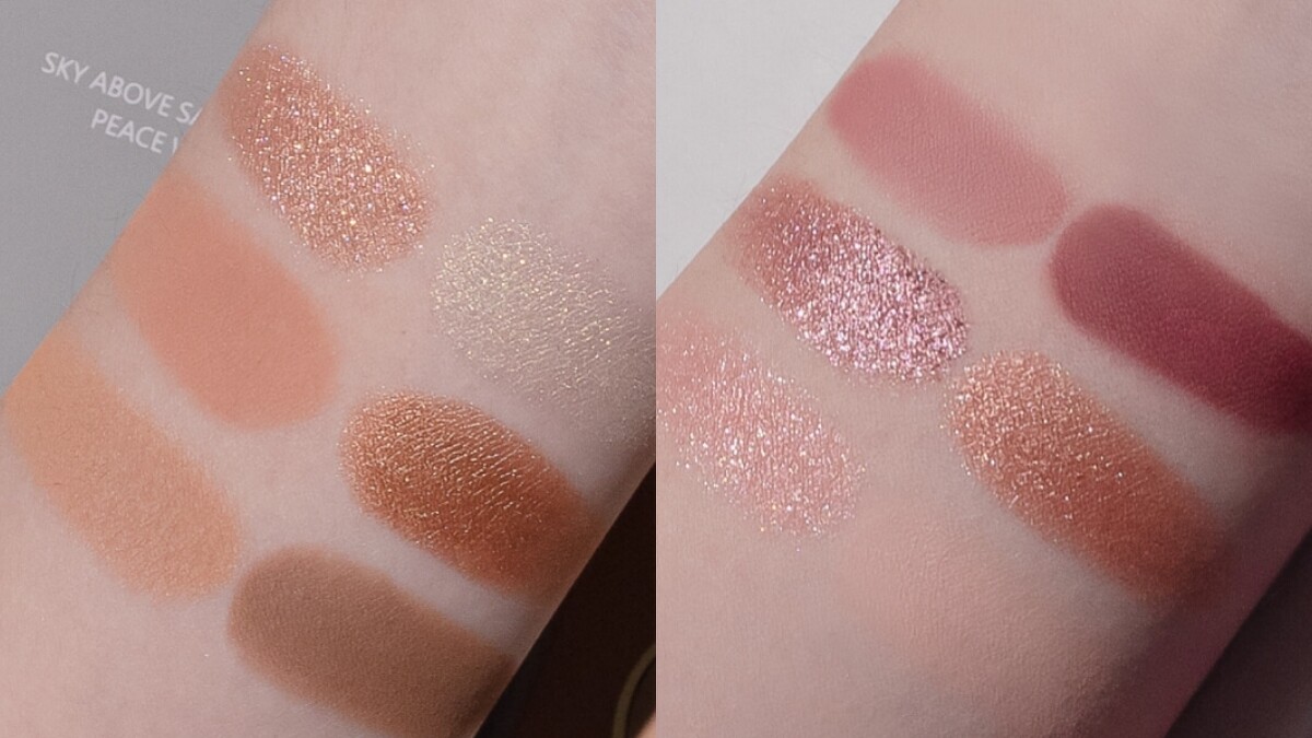 FreshO2 後熟成系列6色眼影盤 手部試色