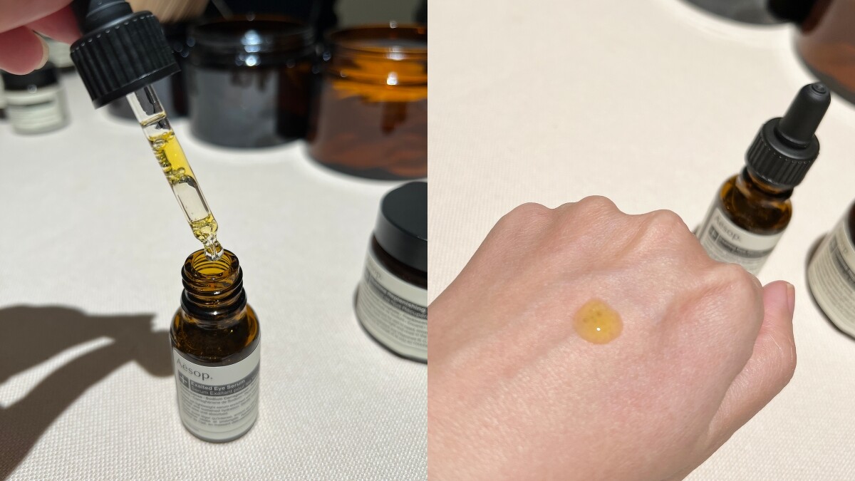 Aesop瑩澈眼部精華兼具補水與鎖水成份，採用滴管設計。15ml，NT2,950。