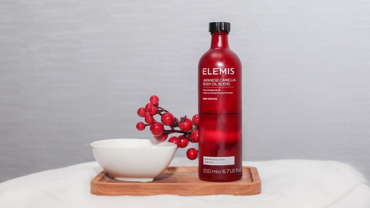 Revive Spa暖薑。甦活課程使用Elemis山茶花身體潤膚油。