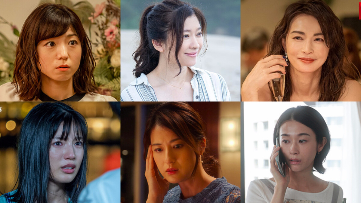 金魚妻人妻演員 (上排左起)中村靜香、篠原涼子、長谷川京子 (下排左起)石井杏奈、松本若菜、瀨戶沙織