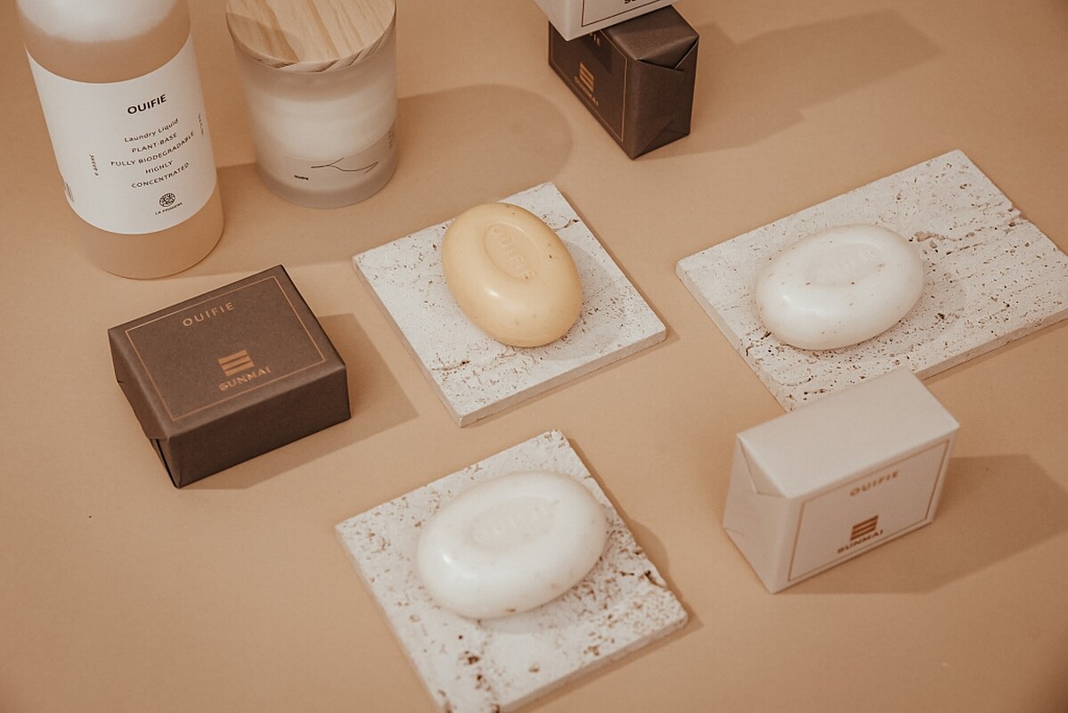 OUIFIE x金色三麥香氛麥渣皂情境圖。