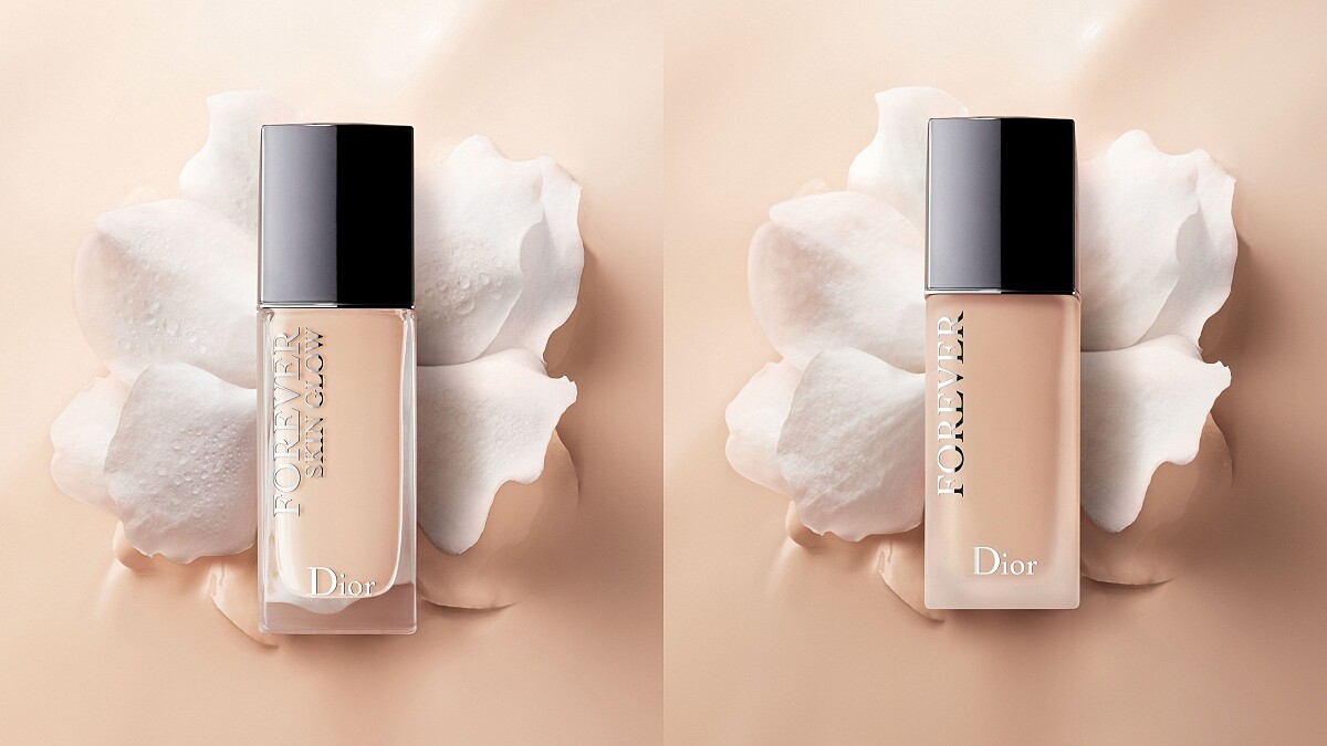 2022 全新 迪奧超完美持久粉底液，左柔光、右柔霧 