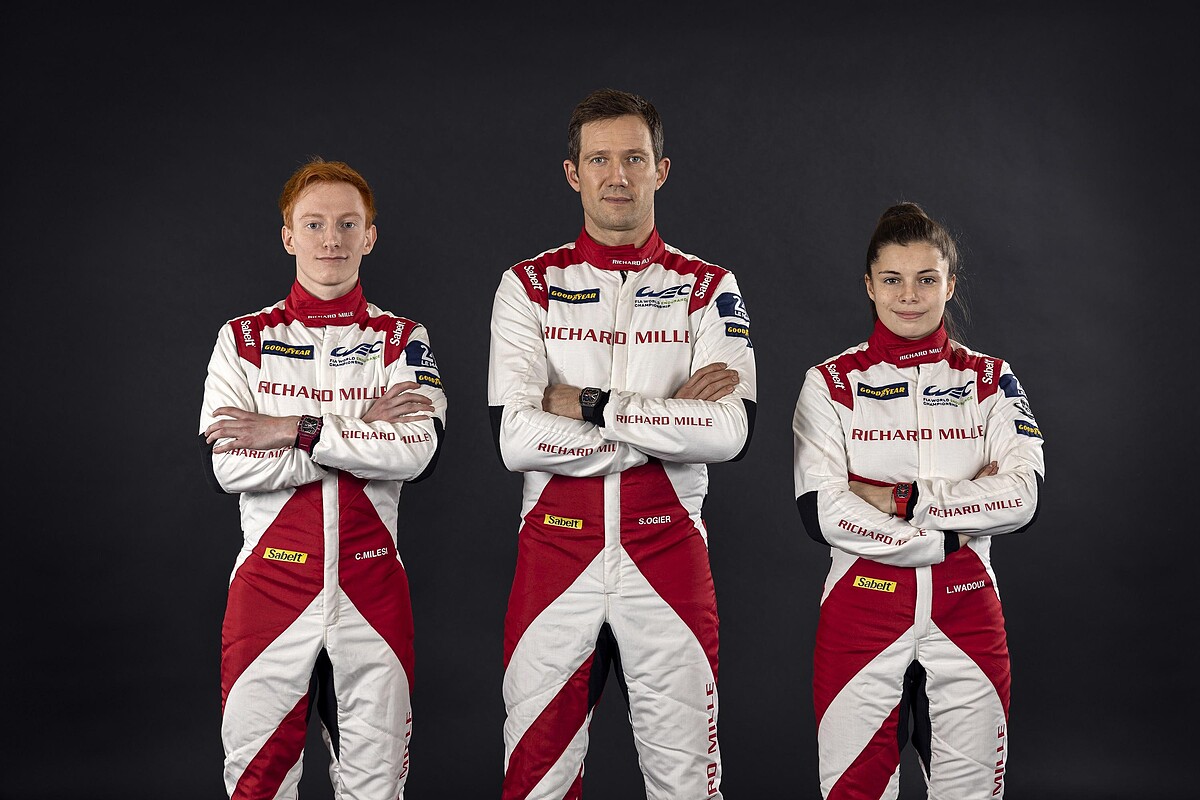 RICHARD MILLE車隊全新陣容：（左起）Charles Milesi、S&eacute;bastien Ogier、Lilou Wadoux