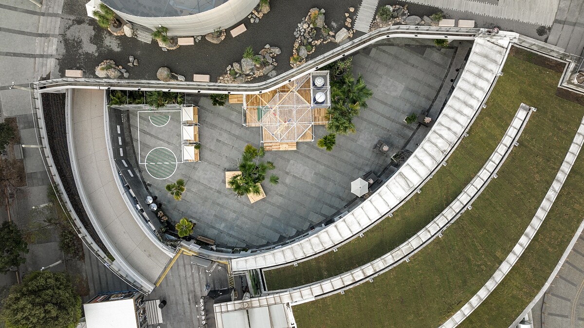 打包運動場 SPORT 2GO 位於PARK2草悟廣場空拍。（Photo Credit 楊承 Chen Yang）