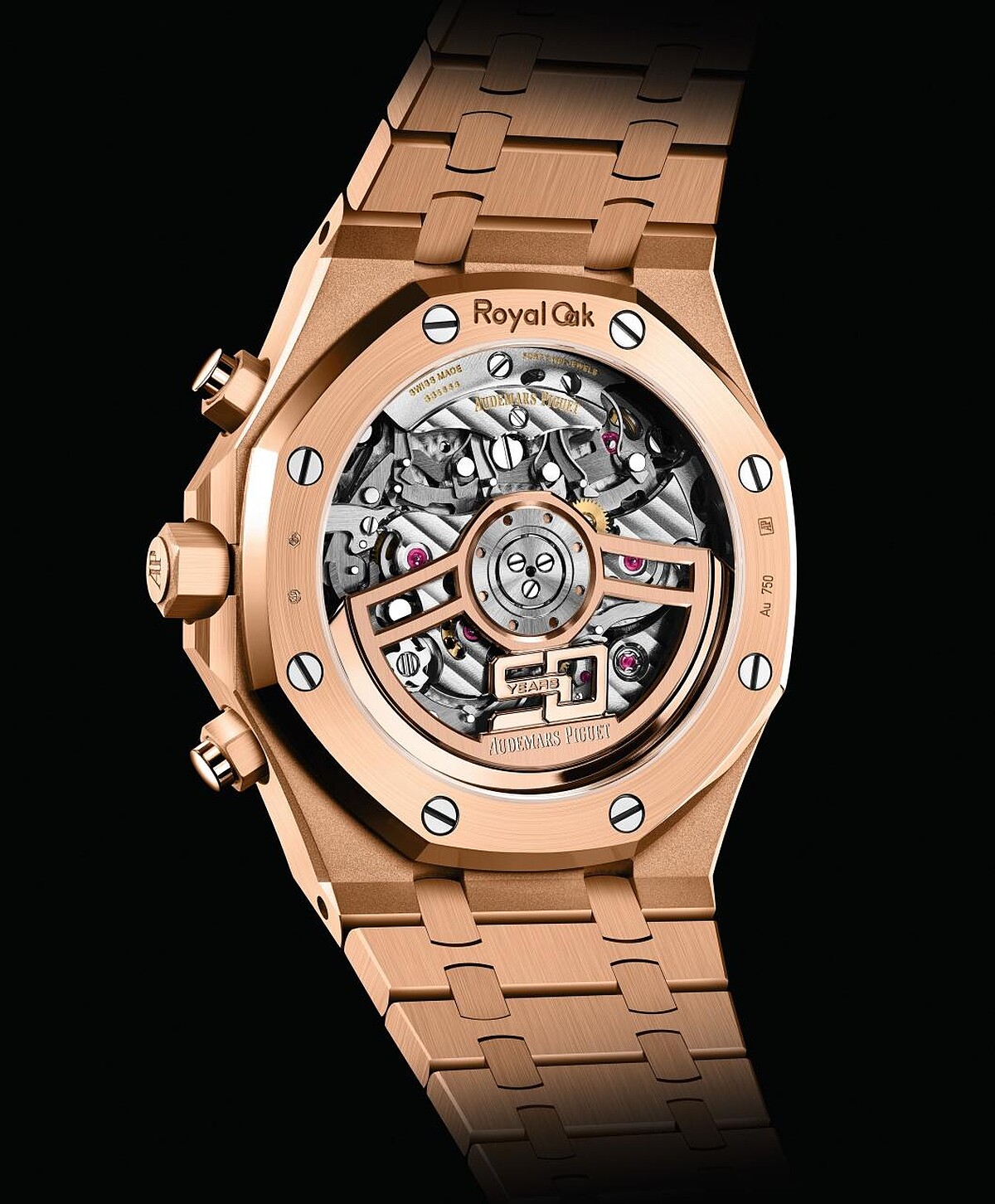 AP皇家橡樹2022新錶報到！50週年「新生代」手錶細節，22K玫瑰金打造的「50 YEARS」週年專屬自動盤