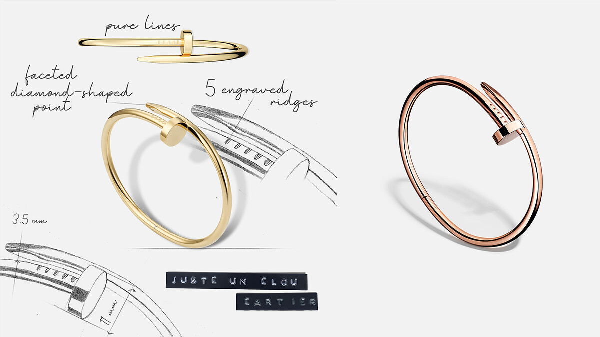 Juste un Clou玫瑰金手環。