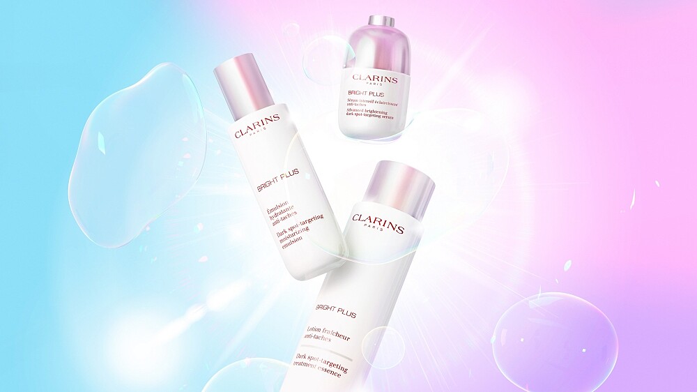 克蘭詩氧氣亮白家族視覺圖。