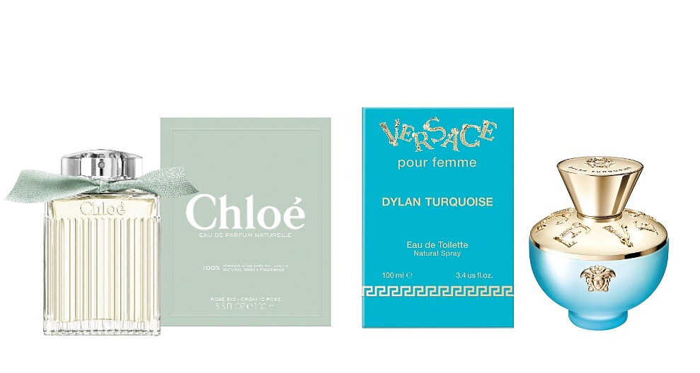 Chloe綠漾玫瑰淡香精、VERSACE狄倫淡藍女性淡香水