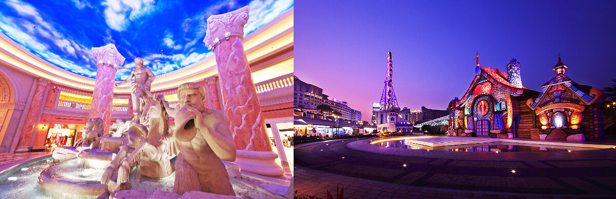 羅馬天幕和魔法時光鐘都是義大世界最熱門的打卡點。