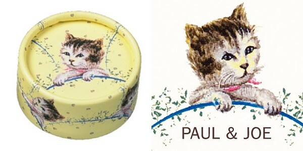 PAUL & JOE(左)2005年春妝限量腮紅餅、(右)FB粉專大頭照。