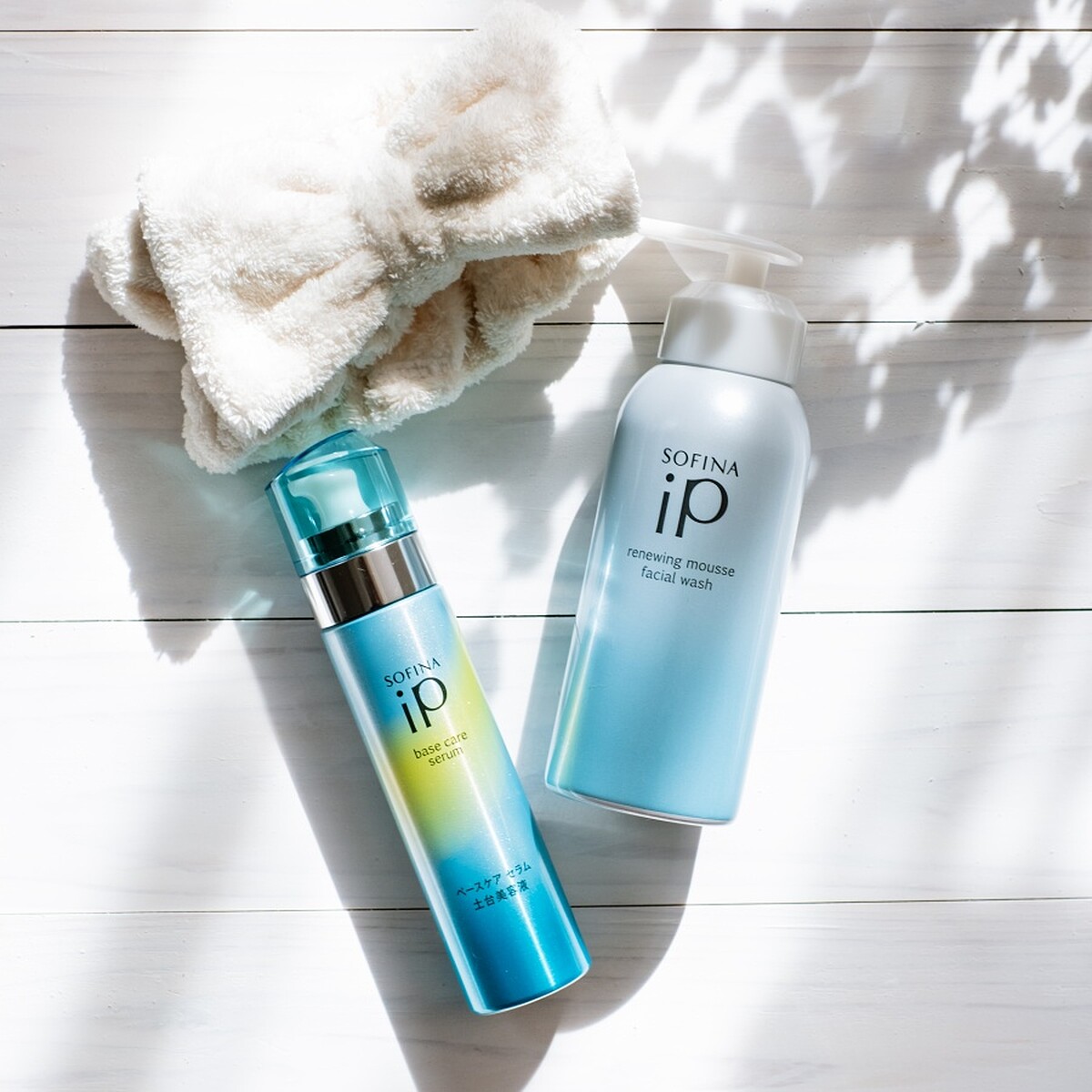Sofina iP瞬亮碳酸洗顏慕絲實拍情境。