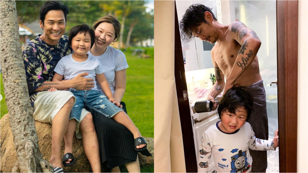 杜德偉一家三口非常幸福