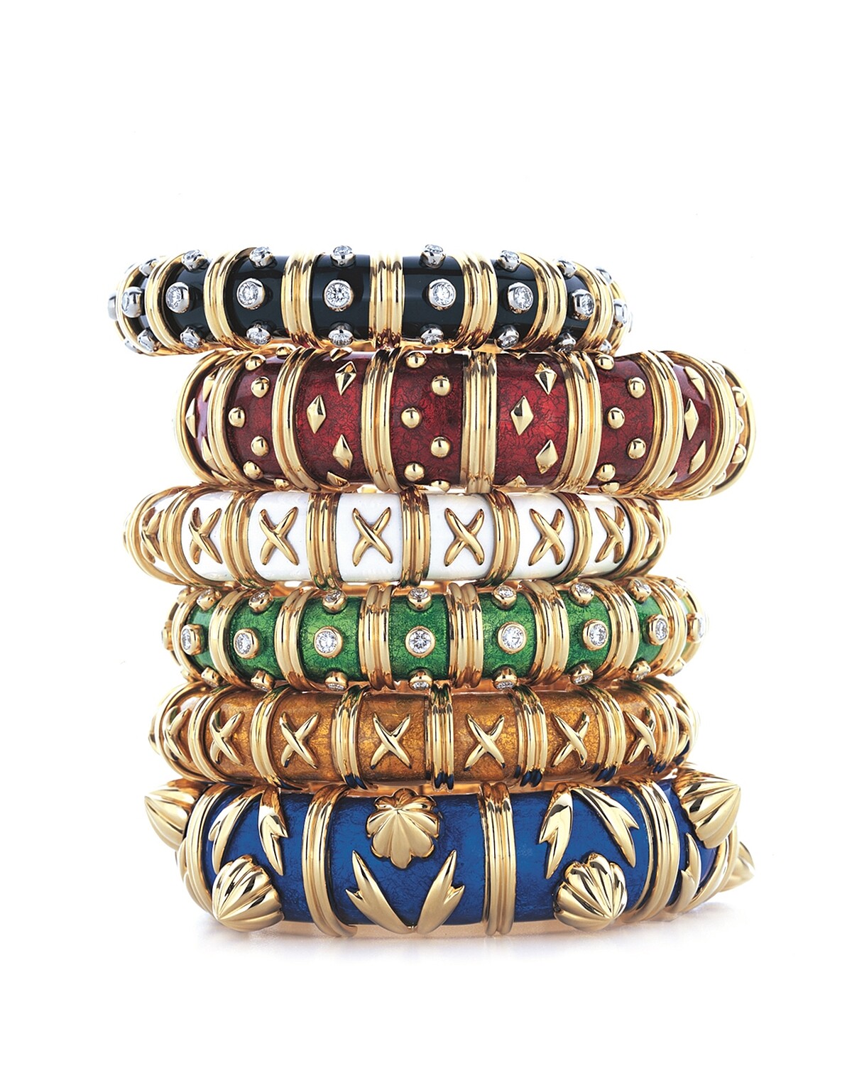 Tiffany & Co. Schlumberger金箔琺瑯手鐲 